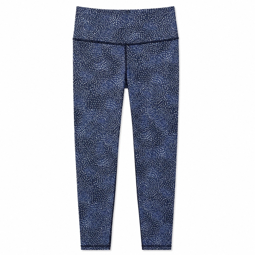 Aerie Chill Play Move Leggings Blue Abstract Print High Rise Smal